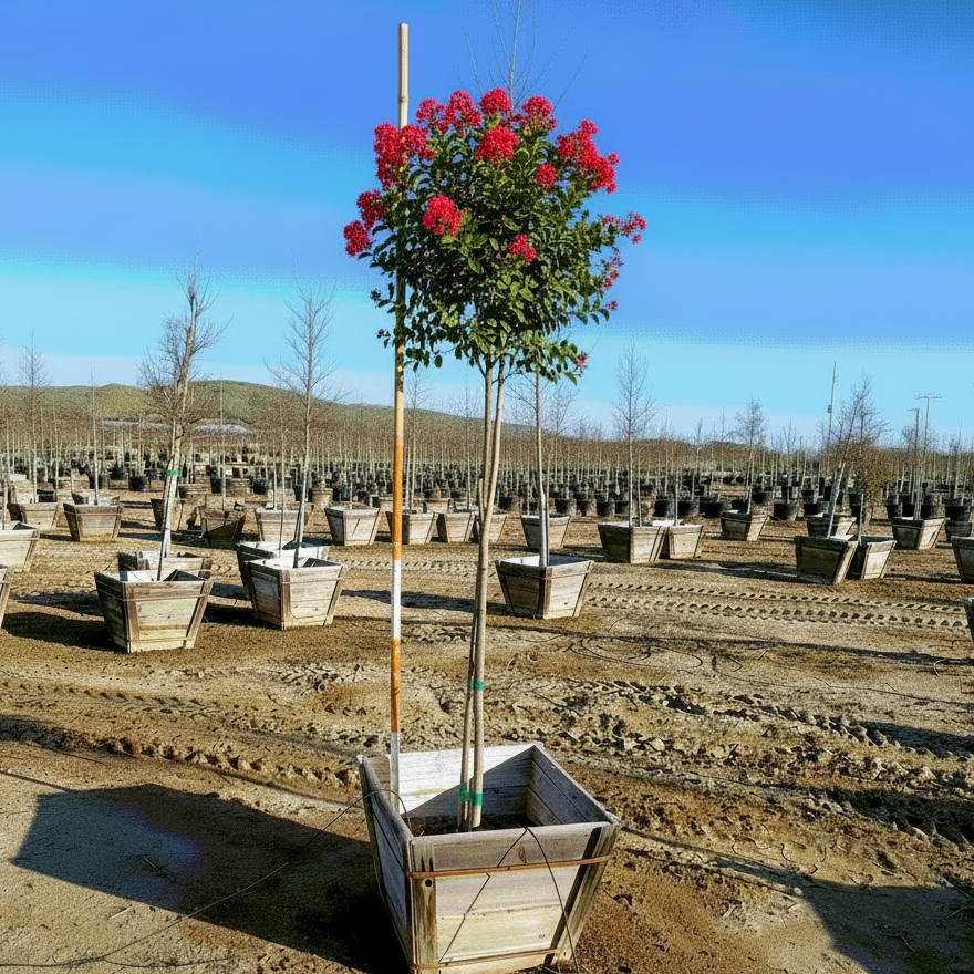 Dynamite Red Crape Myrtle - Single Trunk - 24" Box - #32817