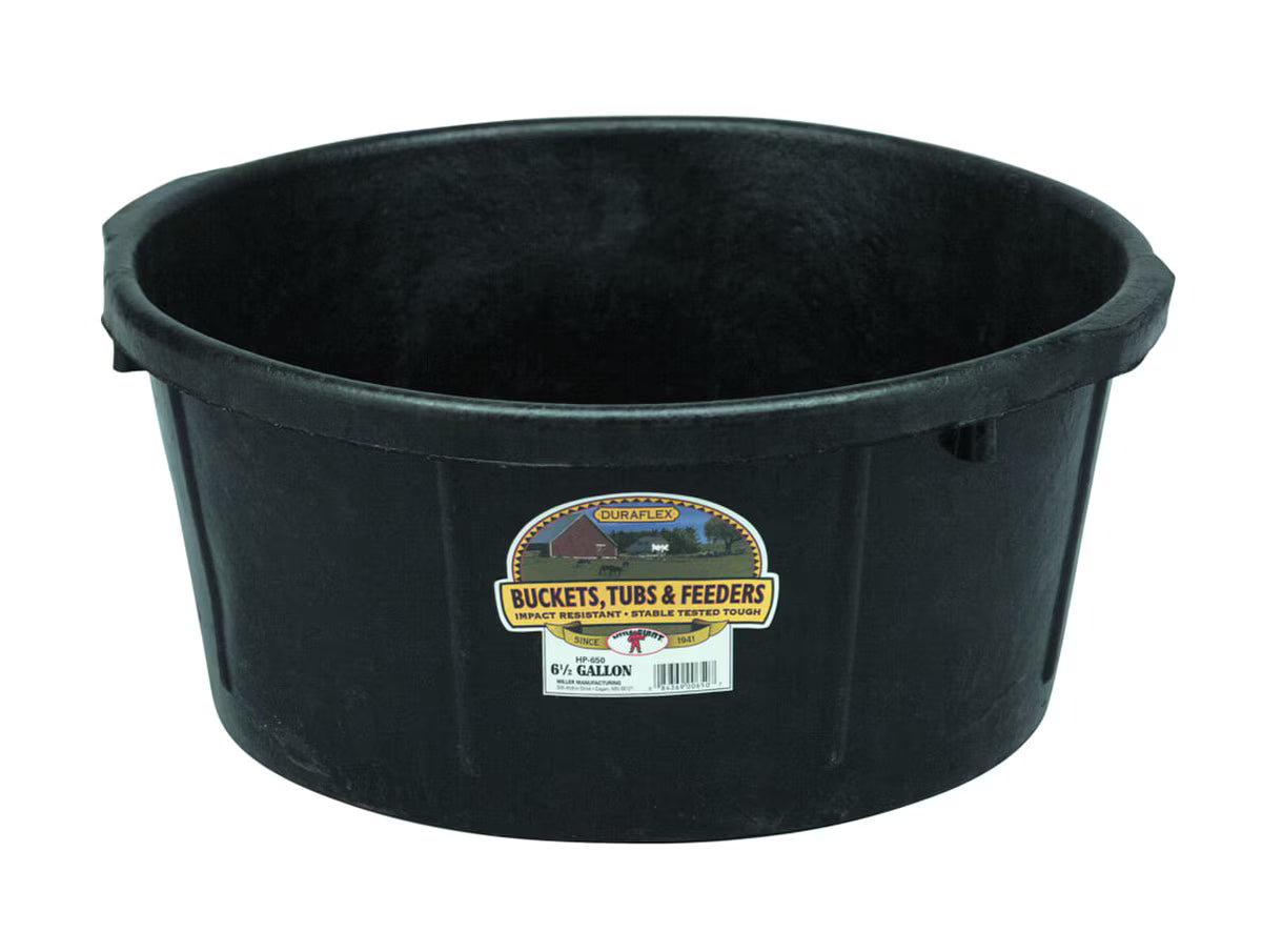 Bucket Feed Tub Black - 6.5 Gallon - #27868