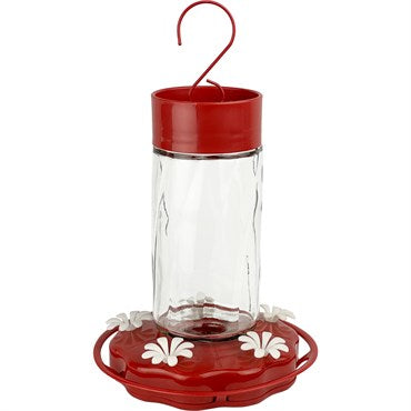 Scarlett Swirl Glass Hummingbird Feeder - Nature's Way - 20 oz - #32674