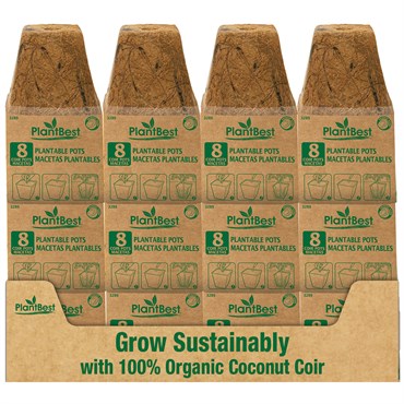 Coconut Coir Fiber 3" Grow Pots - 8 Pack - #20422