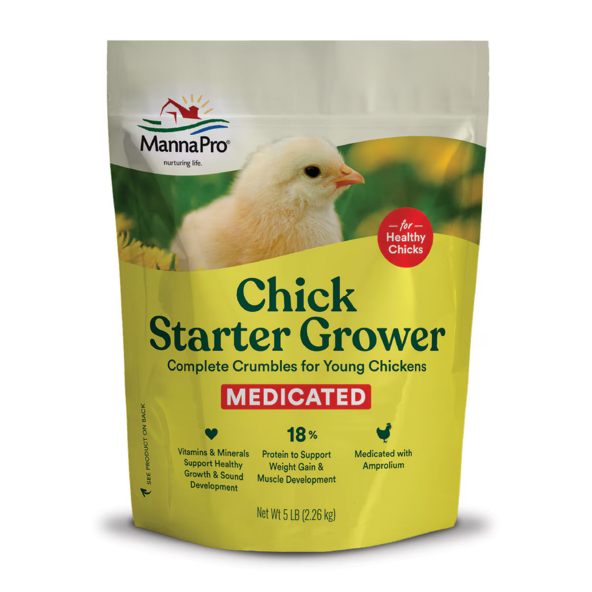 Chick Starter Manna Pro Medicated - 5 Lbs - #13432
