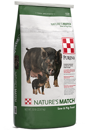 Nature's Match Sow & Pig Feed - 50 Lbs - #24895
