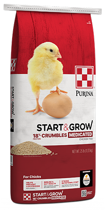 Chick Feed Start & Grow Medicated - 50 Lbs - #8636