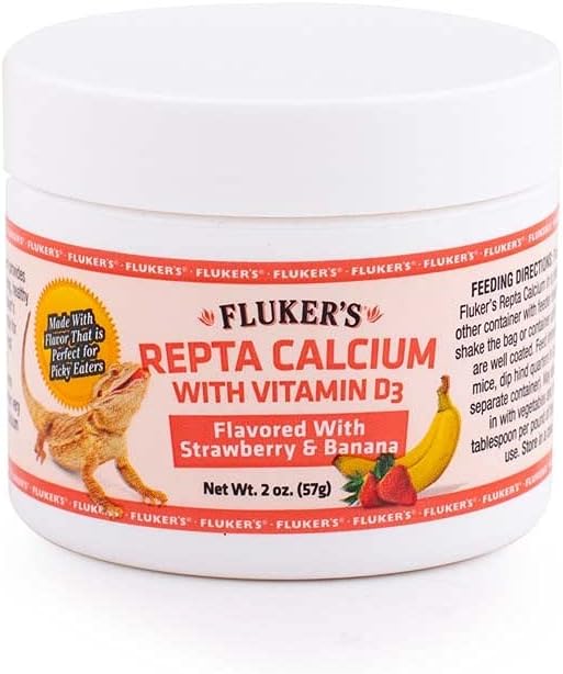 Repta Calcium w/ Vitamin D3 Strawberry Banana - 2 oz - #25443