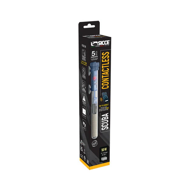 Heater Aquarium Submersible Glass with Protective Guard - 300 Watt - Up to 65-90 gallons - Sicce - #31817