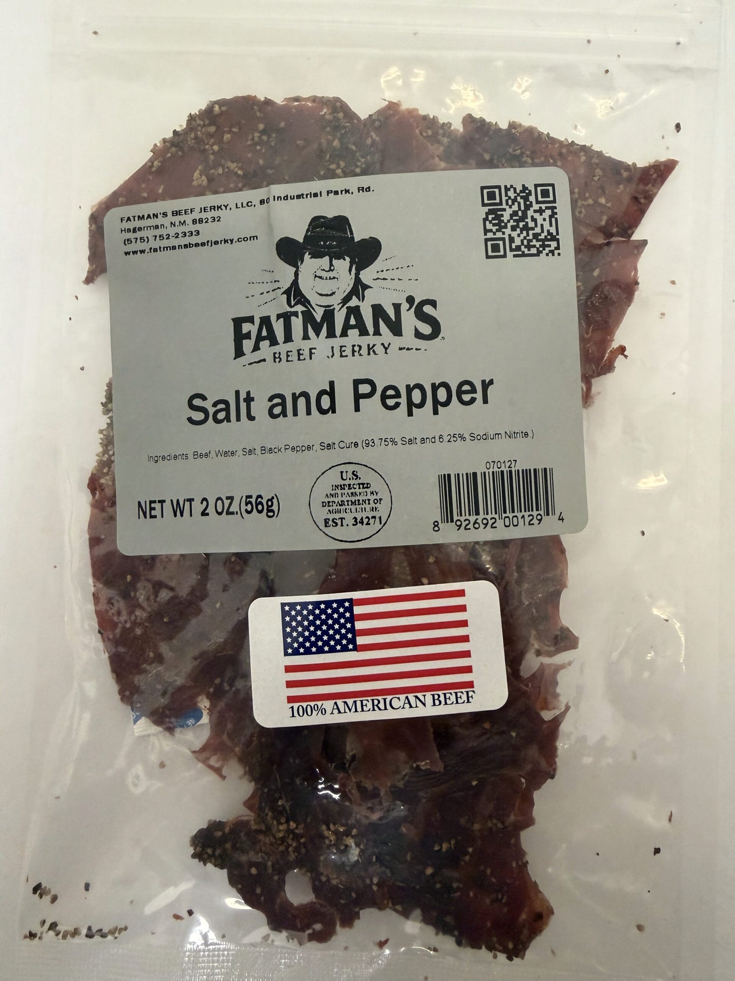 Jerky Salt and Pepper - 2 oz - Fatman's - #15378
