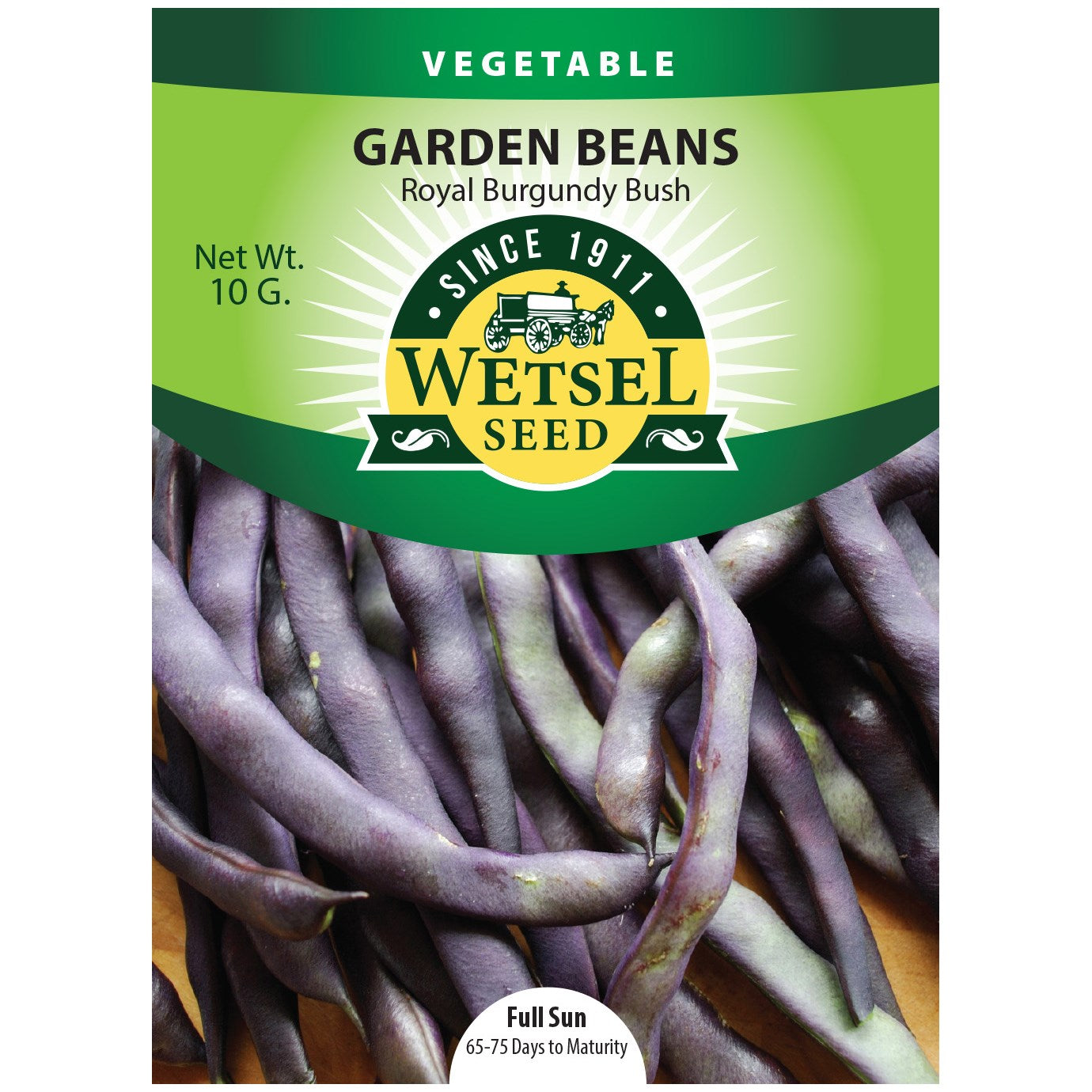 Seeds Garden Beans Royal Burgundy Bush - 10 Grams - #5666