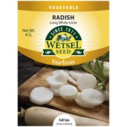 Heirloom Seeds Radish Long White Icicle - 4 Grams