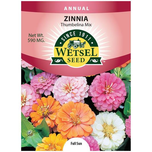 Seeds Zinnia Thumbelina Mix - 590 Mg - #8234