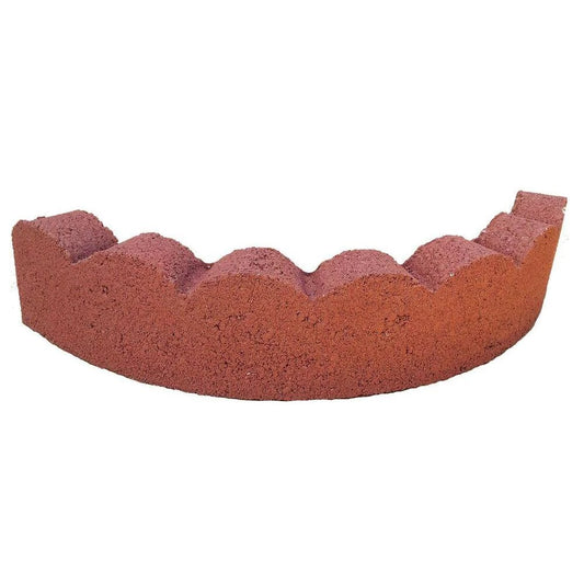 Red Scalloped Tree Ring Edger - Curved - Each - 16" x 5 1/2" x 2" - #6407