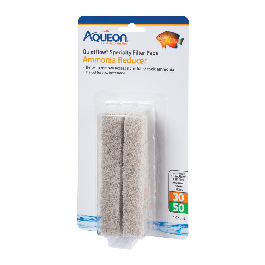 Aqueon QuietFlow Specialty Filter Pads - Ammonia Reducer - 4 Count - #32690