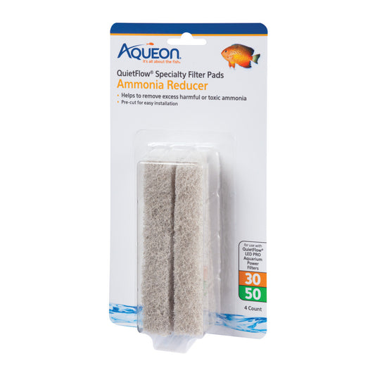 Aqueon QuietFlow Specialty Filter Pads - Ammonia Reducer - 4 Count - #32690