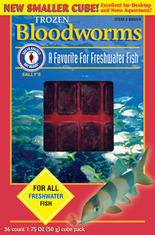 Bloodworms Frozen 1.75 oz - Red - 36 Mini Cube - #30057