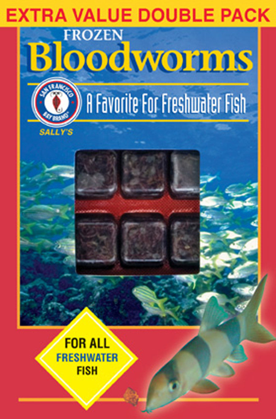 Frozen Bloodworms - 7 oz - 60 Cubes - #30505