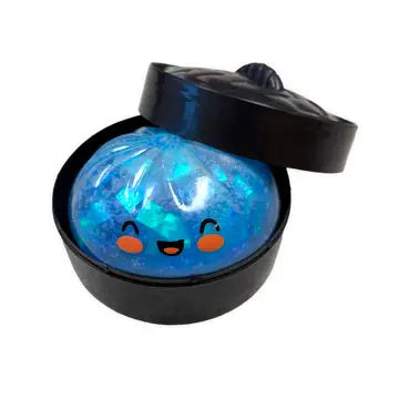 Glow-in-the-Dark Dumpling w/ Black Steamer Box Squishy Squeeze Toy