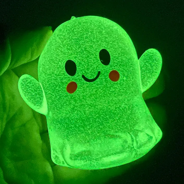 Ghost Glow in the Dark Sugar Ball - Thick Glue/Gel Stretch - Squishy Squeeze Toy - #33106