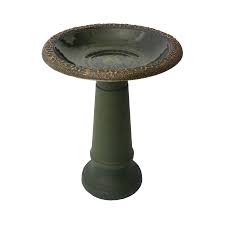 Bird Bath Green Marble - 20"x20"x20" - Algreen