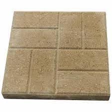 Patio Brick Embossed Square Tan - Each or Pallet - 90/Plt - 16"x16" - #14548