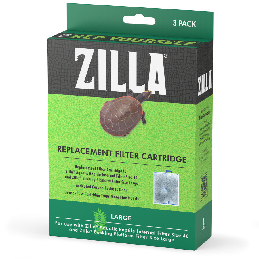 Filter Replacement Cartridge - Zilla Aquatic Reptile - 3 Pack - Large - #27616
