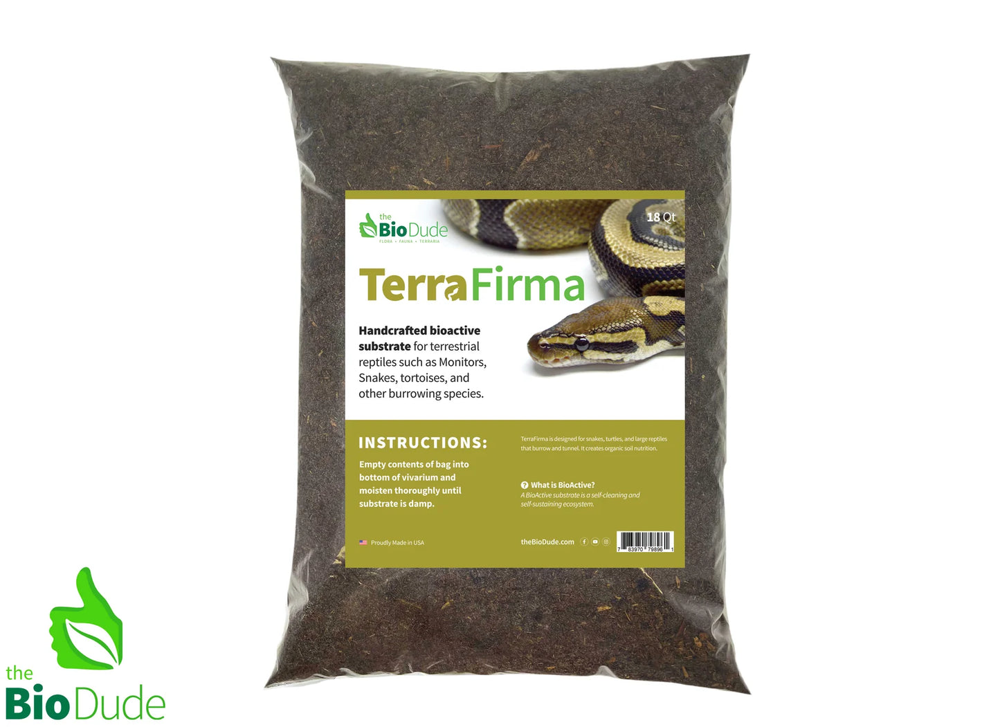 The Bio Dude's Terra Firma® Bioactive Substrate - 18 Qt -  #31075