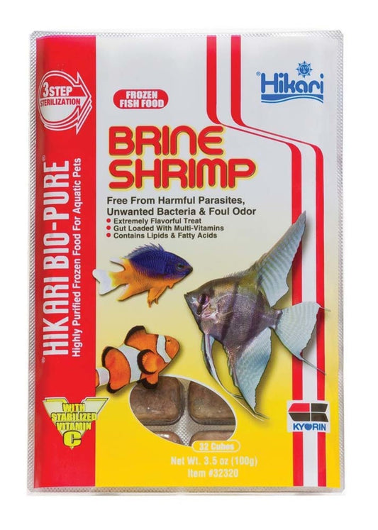 Fish Food Brine Shrimp Frozen - 32 Count - 3.5 oz