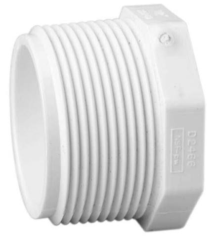 1" Threaded Plug SCH40 PVC - 450-010 - #1519