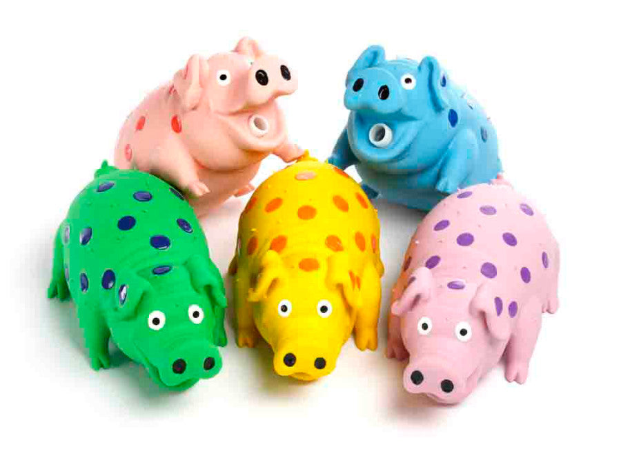 Dog Toy Pig Squeakable - Multi-Color - 9 IN - #29421
