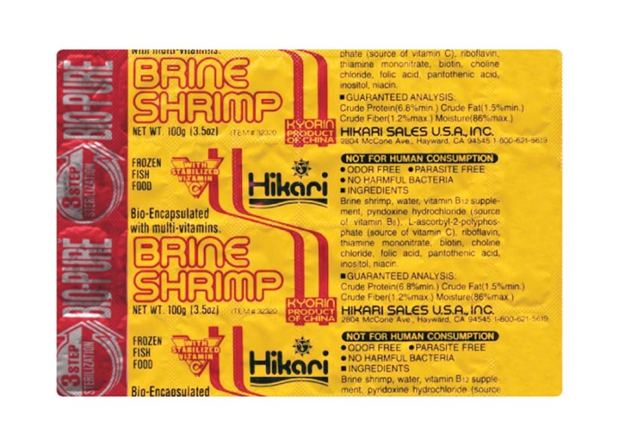 Fish Food Brine Shrimp Frozen - 32 Count - 3.5 oz