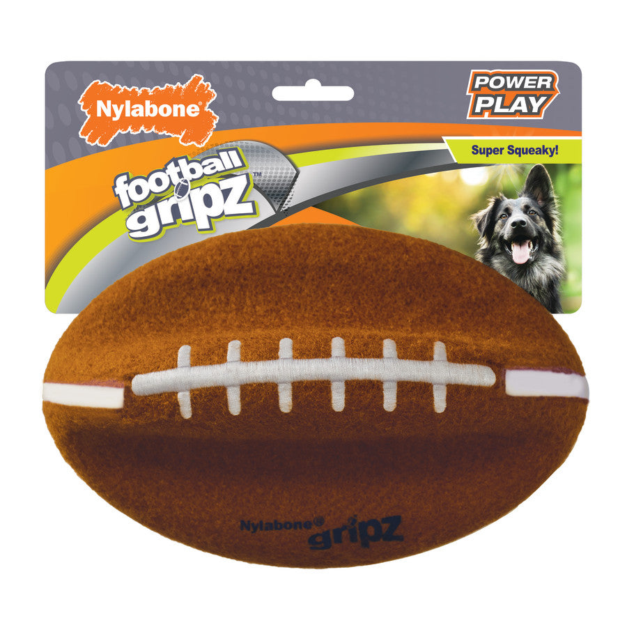 Dog Toy Football Gripz 8.5"- Brown - Large - #27601