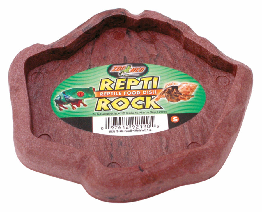 ReptiRock Food Dish - Small - Brown - #26347