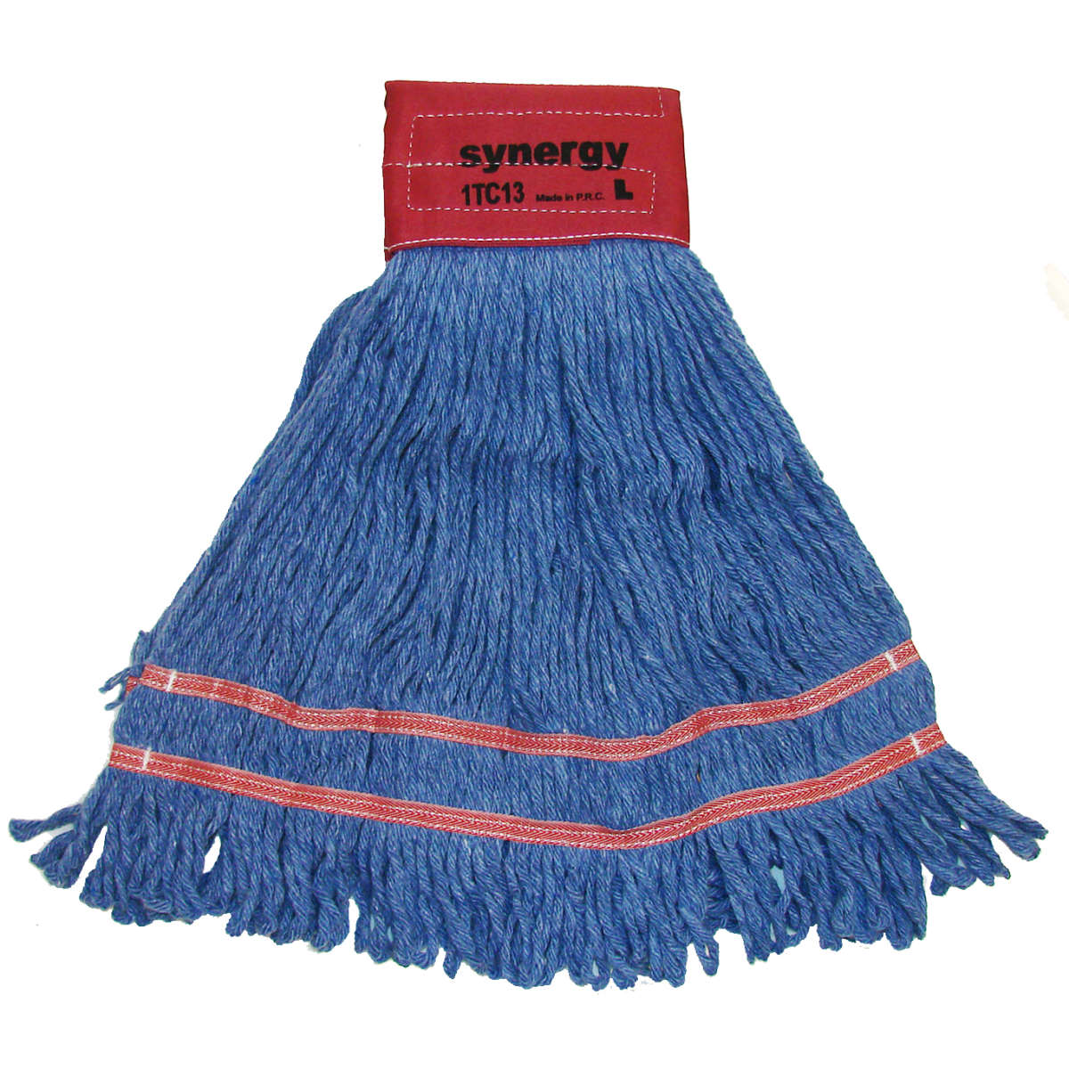 Blue Looped End Wet Mop w/ Red Headband - Large - #83