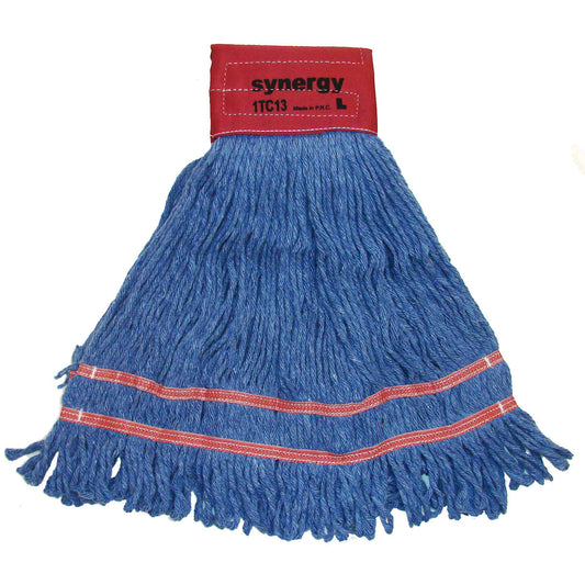 Blue Looped End Wet Mop w/ Red Headband - Large - #83