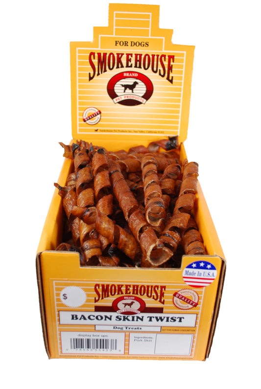Bacon Skin Twist Dog Treat-6 Inch