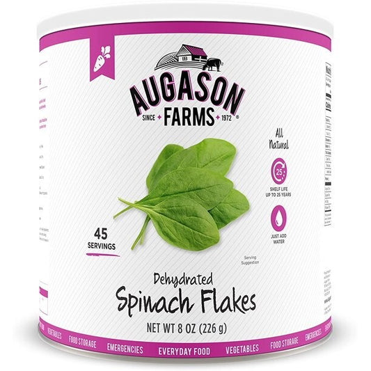 Spinach Flakes - 8 Oz Can - Augason Farms - #19662