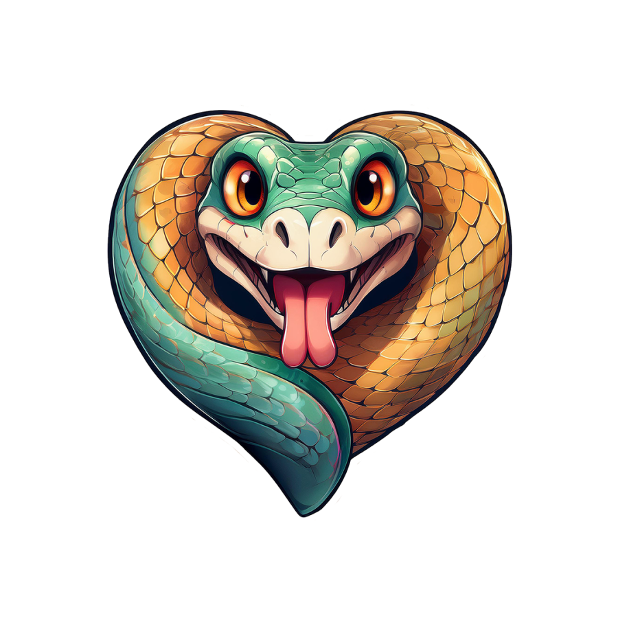 Sticker Serpent Heart - 3.25" - #32239