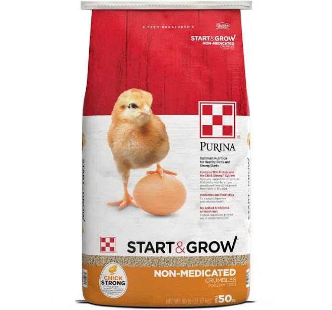 Chick Feed Start & Grow Non-Medicated - 50 Lbs - #28943