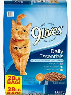 9 Lives Cat Food - 28 lbs - #27548