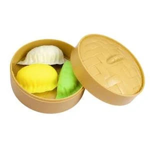 Mini Potstickers in Steam Basket Squishy Squeeze Toy - 3 Pack - #33305
