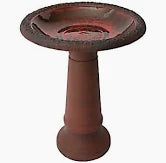 Bird Bath Red Marble - 20"x20"x20" - Algreen