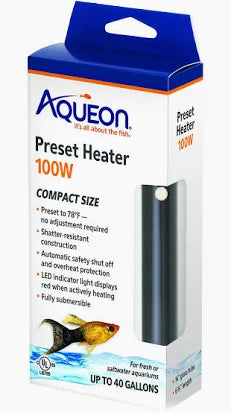 Heater Aquarium Preset - 78°F - 100 Watt - Up to 40 Gallons