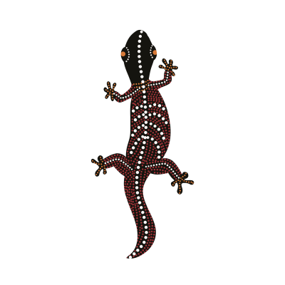 Sticker Tribal Gecko - 5" - #29859