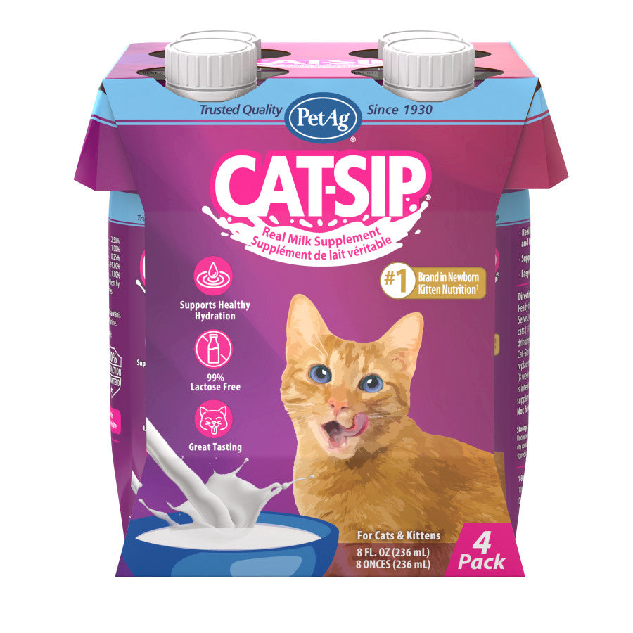 Cat-Sip Real Milk Supplement for Cats & Kittens - 4 Pack - #32950
