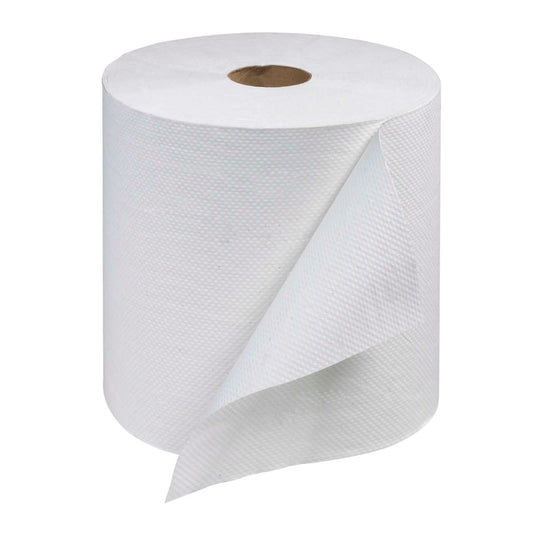 Green Select 1 Ply White Paper Towel - 15/Case - 800' Rolls - #156
