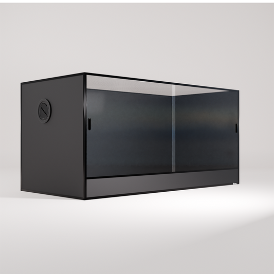 Sliding Door Enclosure - 120 Gallon - 2'x4'x24" - Reptile Basics - Black - #32051