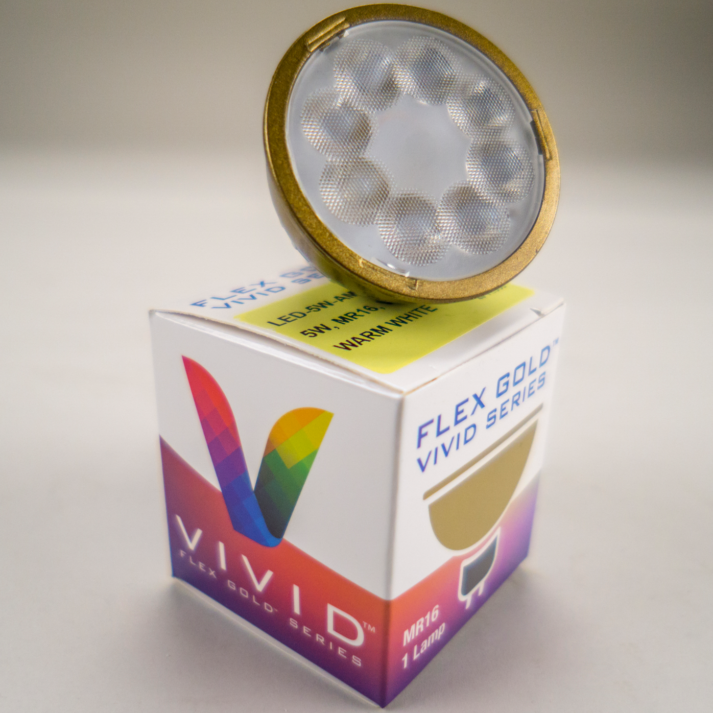 Warm White LED Light Bulb - Flex Gold Vivid - MR16 - 5 Watt - #24870