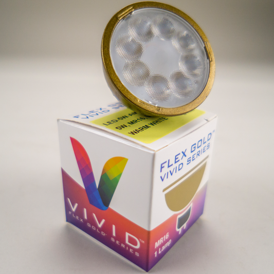 Warm White LED Light Bulb - Flex Gold Vivid - MR16 - 5 Watt - #24870