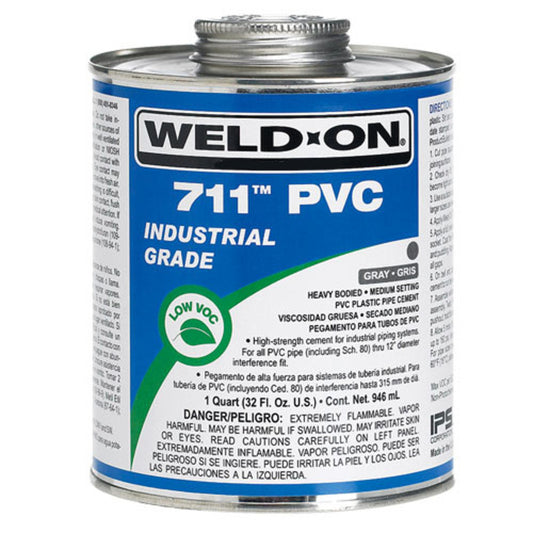 711 PVC Gray Glue - 1 Quart - #1569