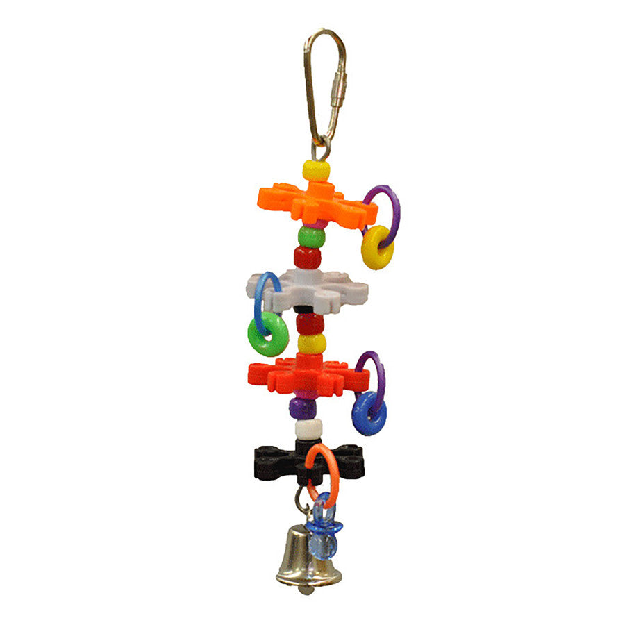 Bird Toy Plastic w/ Tiny Rings & Stars - 1.5"x7"x1.5" - #31134
