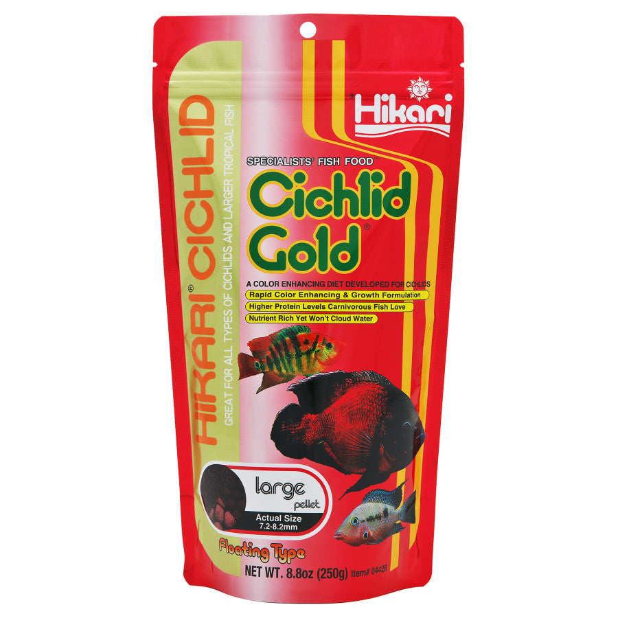 Cichlid Fish Pellets Gold - 8.8 oz - Large - #29138