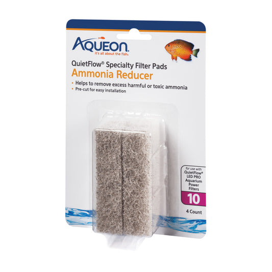Aquarium Filter Pads 4 Pack - QuietFlow 10 - Ammonia Reducer - #26876
